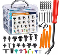 Car plastic trim removal kit 730 piece with tools and clips push pin rivets