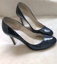 LK Bennett Court Shoes Stila Navy Patent Leather Round Toe UK 4.5 RRP £195