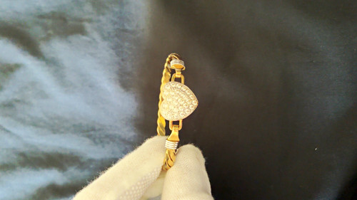 9ct kids twisted gold - gold, bangle
