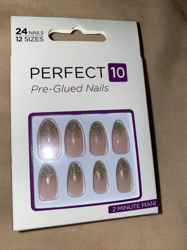 Perfect pre glued nails - 10,
