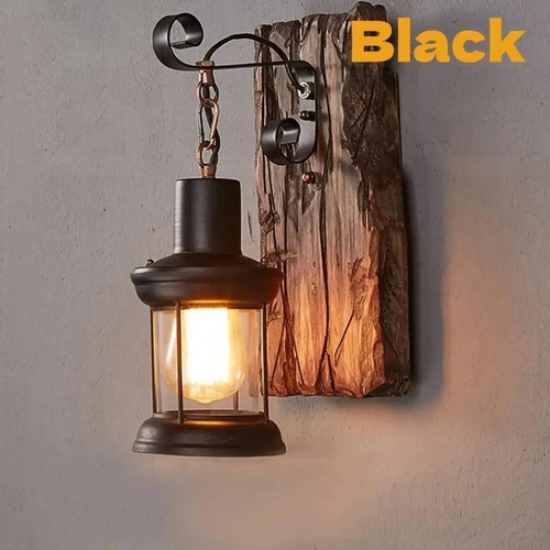Industrial wood wall sconce - industrial,