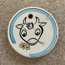 Vintage Milk pan Reminder, avoid milk boiling over, cow like noise
