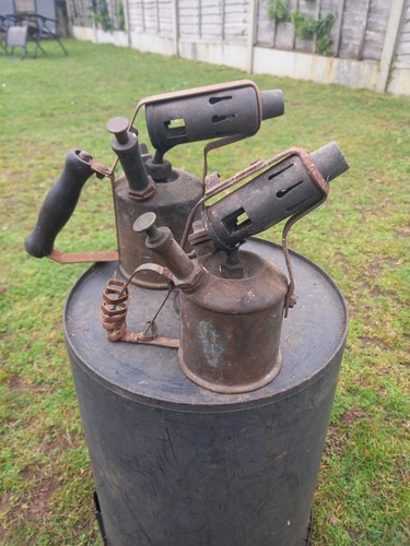 Vintage brass blow lamps - vintage,