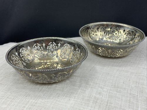 Sterling silver bon dishes - silver,