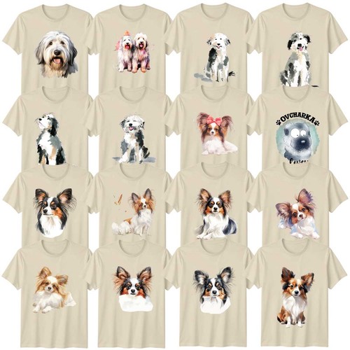 Watercolour papillon dog adult - watercolour,