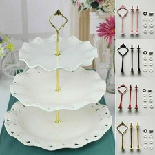 10 x Cake Plate Stand  3 Tier Hardware Rod fittings Centre Handle Fitting