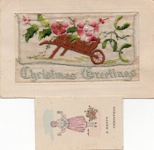WW1 Embroidered SILK POSTCARD