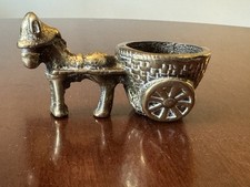 Vintage Brass Donkey Cart