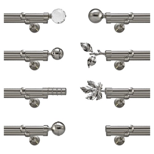 Curtain pole metal - curtain, double