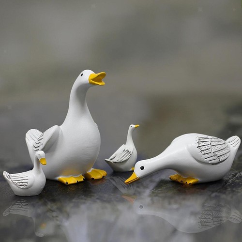 Duck family garden statues - family,