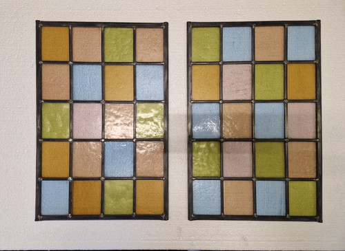 Stained glass panels - panels, x2