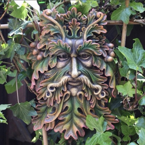 Green man wall - wall, garden