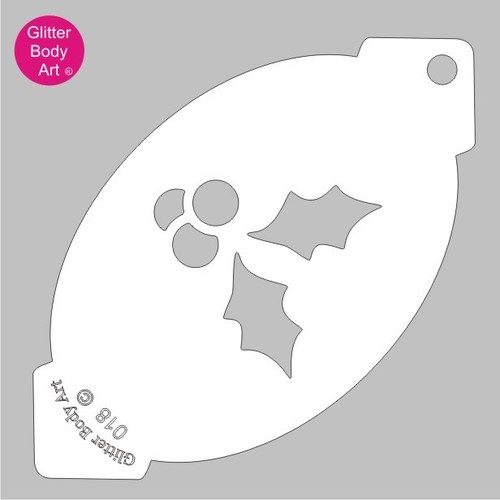 Christmas holly stencil - christmas,