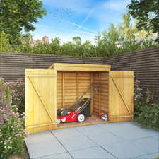 Waltons 3x5 Wooden Garden Shed Mowerstore Overlap Storage Double Doors 3ft 5ft