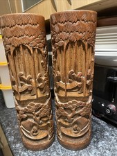 Pair of Antique Chinese Carved