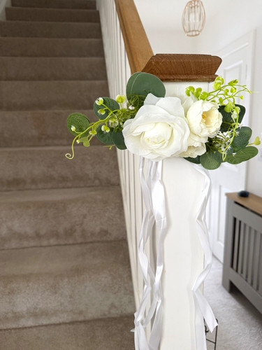 Wedding pew ends flowers