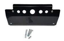 STEERING / SUMP GUARD FOR LR DEFENDER FINISHED IN GLOSS BLACK POWDER COAT