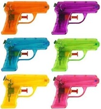 Water Guns Playing Water Pistol Pocket Sized Neon Colour Water Blasters 11cm