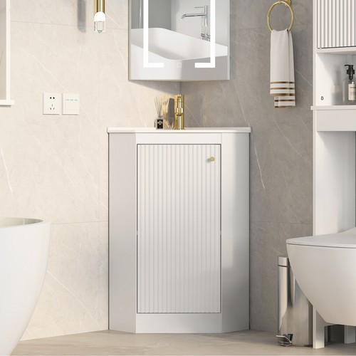 Modern corner bathroom cabinet - corner,