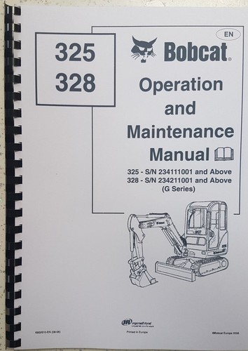 Bobcat 325 328 - bobcat, operation