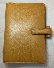 Filofax Philofax vintage Italian leather light brown Bible Size vgc
