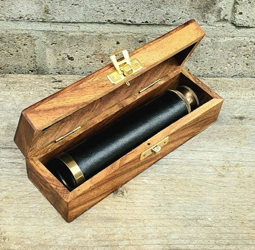 Brass telescope antique - brass,