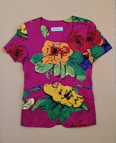 Max mara cotton fuchsia - max, floral