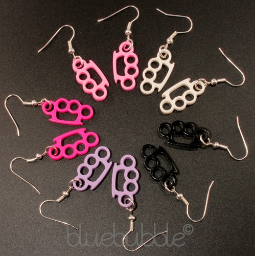 Funky knuckle duster earrings - funky,
