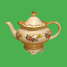 Sadler Floral Heavily Gilded Teapot