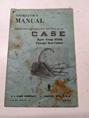 Case tractor operators manual - case,