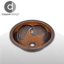 Copper Hammered Round Bath