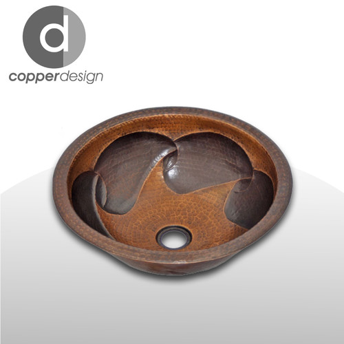 Copper hammered round - copper,
