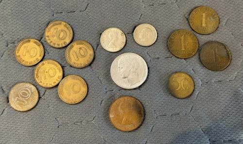 Old coins mostly foreign - coins,