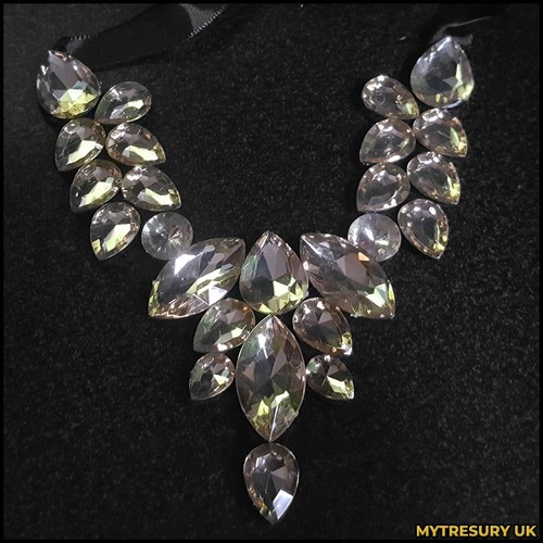 Crystal rhinestone necklace - crystal,