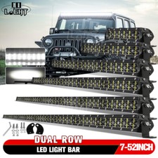 Slim 8/14/22/32/42/52 LED Light Bar Flood Spot Driving Offroad Truck SUV 4x4 ATV
