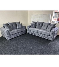 Ashton Chesterfield Sofa Grey