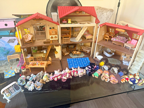 Sylvanian families furnished - families,