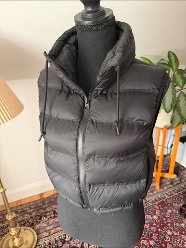 Zara black cropped puffer vest - zara,