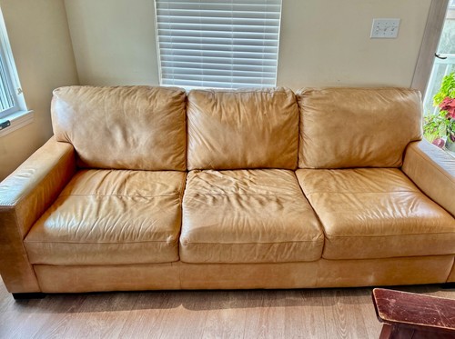 Natuzzi italian leather sofa - italian,