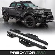 BLACK ROCK SLIDER BRONCO STYLE SIDE STEPS FOR FORD RANGER T6 T7 T8 2012-2022