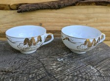 2x Vintage Kutani Hand Painted