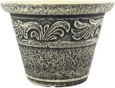 Round Plastic Grey Plant Pot