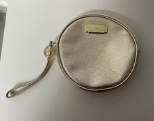 Mac Round Gold Zip Cosmetic