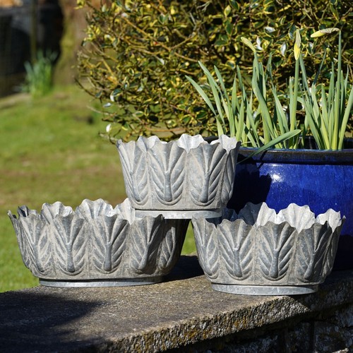 Galvanised metal petiole - metal,