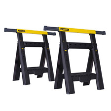 Adjustable Folding Sawhorse Saw Horse Stand Height Width 2 Pack Stanley 31 in