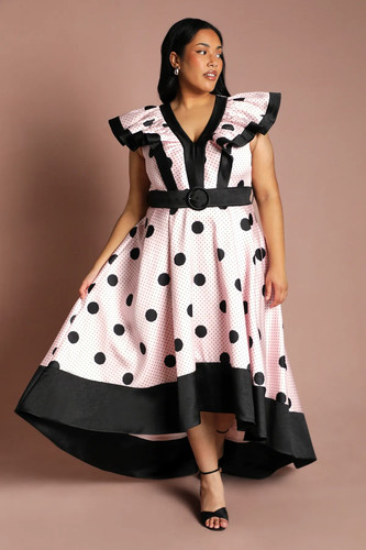 Coast pink fit flare dress - &,