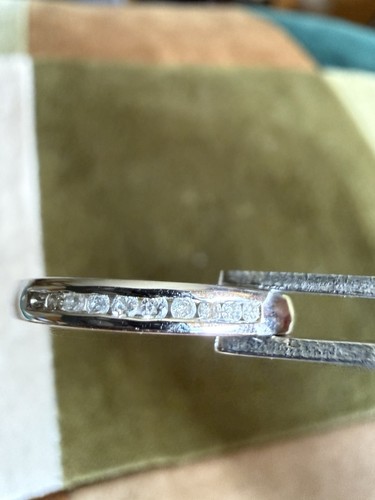 Dainty white gold and - white, diamond