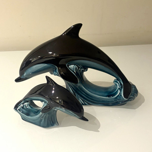 Poole pottery dolphins - 2,
