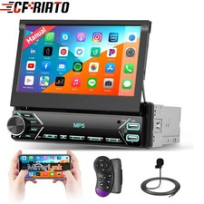 Single 1DIN Car Radio Stereo Touch Screen Bluetooth Flip out 7 Inch MP5 Player