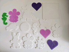 Hama Bead Peg Boards 15 Boards Various Shapes Heart Car Seahorse Butterfly Bunny
